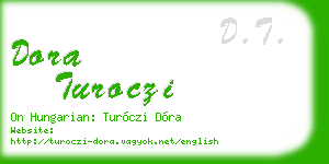 dora turoczi business card